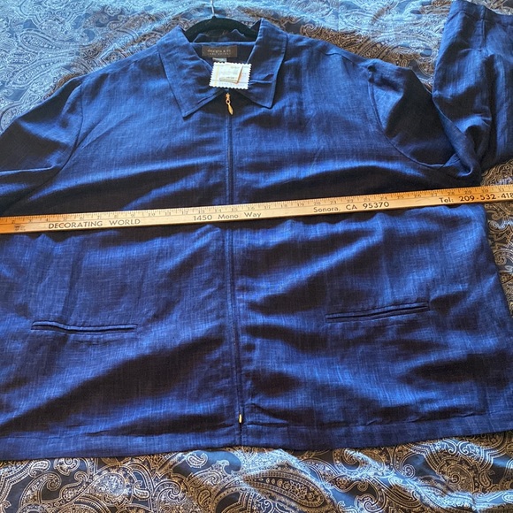 Designs & Co. Lane Bryant New with Tags Dark Blue, Linen/Rayon Jacket Size 26/28 - Picture 6 of 7